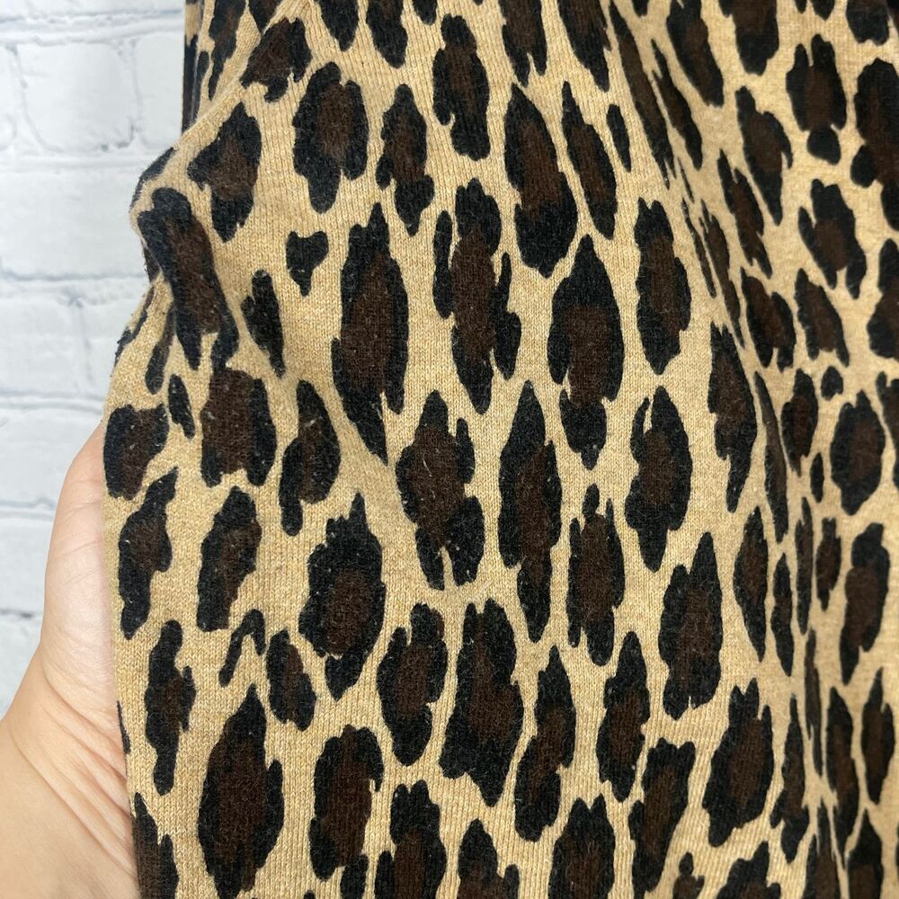 Jones New York Leopard Print Cardigan XL Casual Work Sweater Layering Chic - Picture 3 of 12